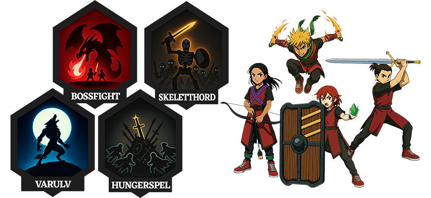 Exempel på Heroes-uppdrag, spelklasser och hjältar.